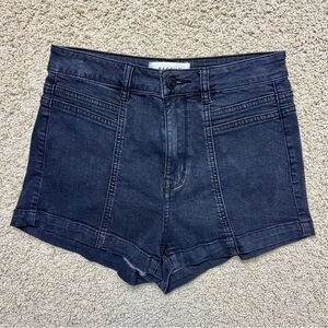 PACSUN 70s Short 2” High Waist Denim Jeans Black Size 26
